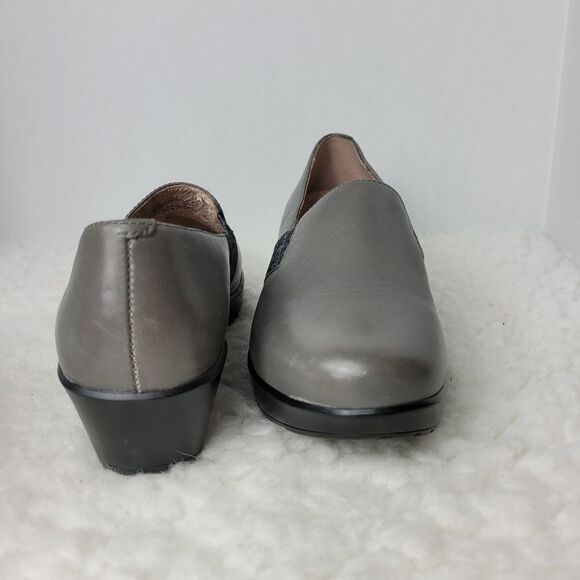Dansko Jessica Women's Clog Size 6.5 Gray  Leather Slip On Wedge Shoes - Picture 4 of 9